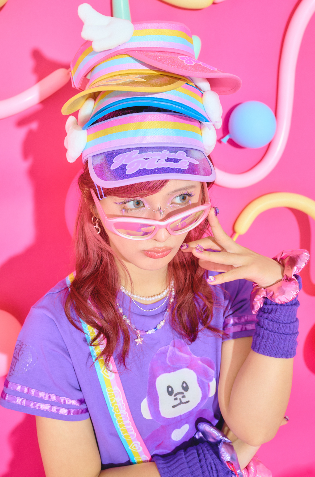 大人気PURPLE・PINKが再入荷❣️ エンジェルサンバイザー