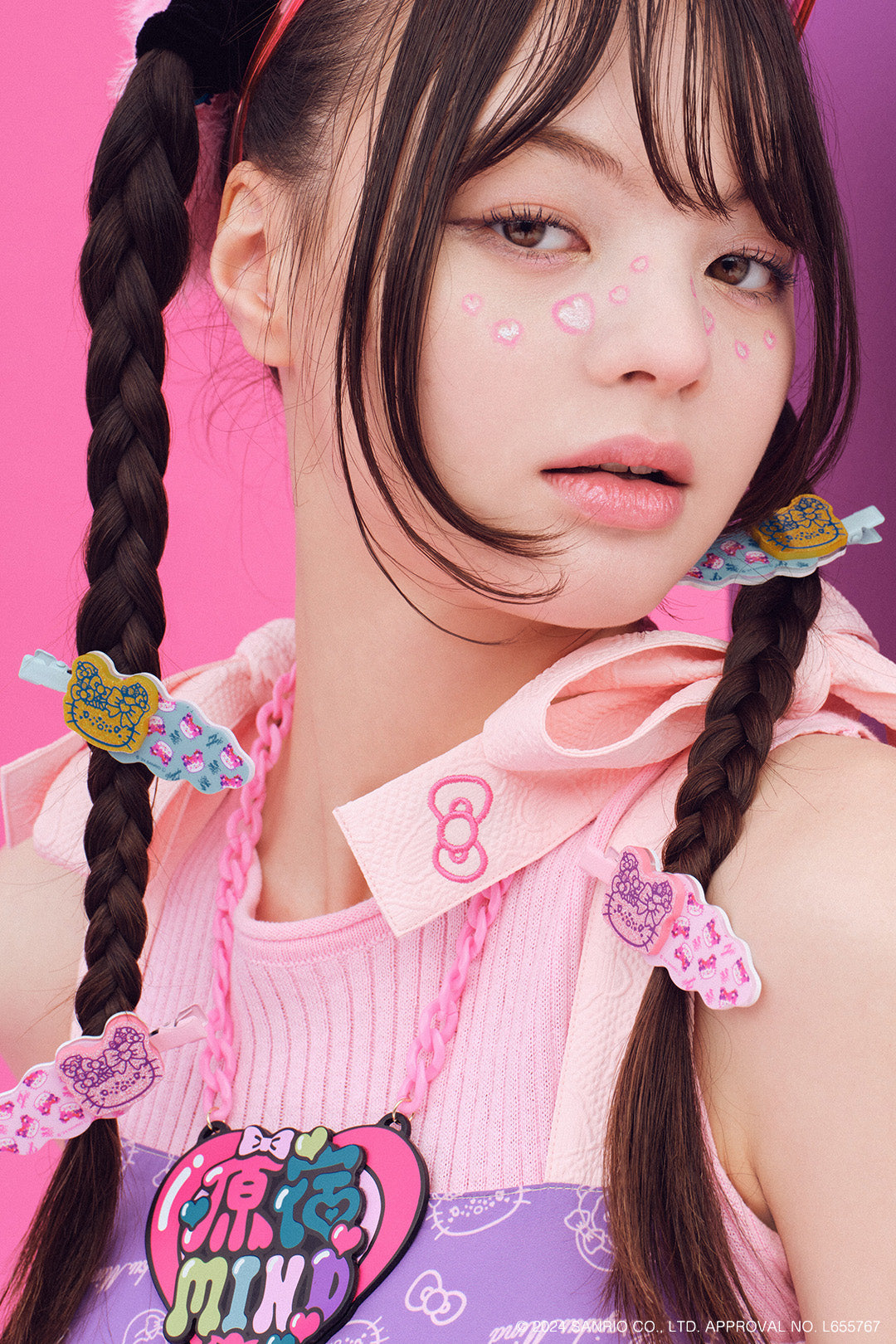 Hello Kitty Sparkling lame decora pin