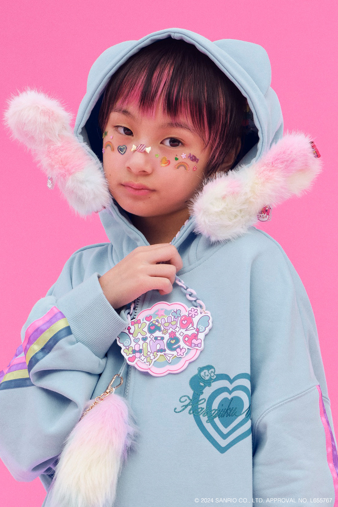Hello Kitty Fluffy Ribbon Brooch