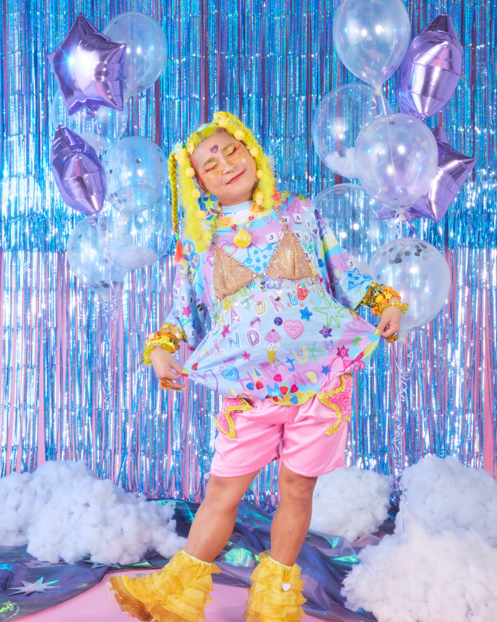 お絵描きリボンビッグTシャツ